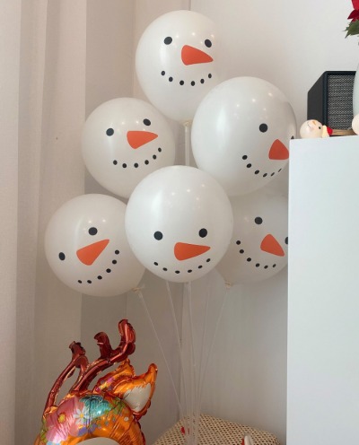 [원더파티] 눈사람 풍선스탠드 set