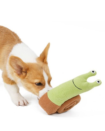 [도그웨그] 달팽이 노즈워크 강아지 간식 장난감 삑삑이 터그놀이 분리불안 훈련